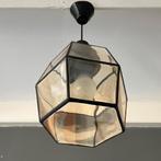 jaren 70 hanglamp rookglas Glashütte Limburg, Huis en Inrichting, Glas, Gebruikt, Wiener Werkstätte, Art deco