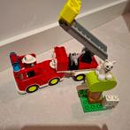 LEGO Duplo Brandweerwagen met Kat, Ophalen of Verzenden, Zo goed als nieuw, Duplo