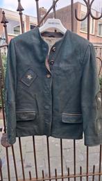 Tirolerachtig vintage leren jasje, Ophalen of Verzenden, Zo goed als nieuw, Zwart