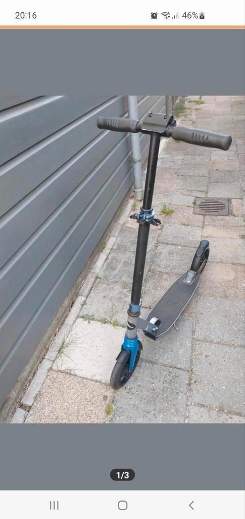 Step voor volwassenen - Zwart/Blauw, Fietsen en Brommers, Steps, Gebruikt, Gewone step, Ophalen