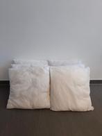 6x interieur kussens/deco kussens wit 50x50cm, Ophalen of Verzenden, Zo goed als nieuw, Wit, Vierkant