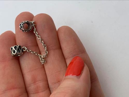 V799 Pandora zilveren veiligheidsketting, Sieraden, Tassen en Uiterlijk, Bedels, Pandora, Zilver, 1 bedel, Ophalen of Verzenden