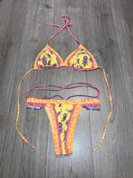 Gele boho ibiza print high waist slip triangle bikini mt M, Geel, Ophalen of Verzenden, Zo goed als nieuw, Bikini