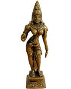 Klein Bronzen Parvati Beeld – Zuid-India – ca. Eind 20e Eeuw, Huis en Inrichting, Woonaccessoires | Boeddhabeelden, Ophalen of Verzenden
