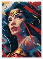 Art print - Wonder Woman - Canvas 85x60, Rechthoekig Staand, Nieuw, Ophalen of Verzenden, Canvas of Doek