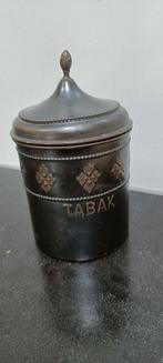 antieke blikken tabakspot, Ophalen of Verzenden