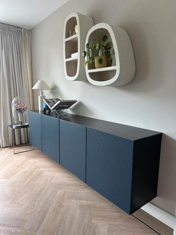 IKEA Besta kastdeur 4x donkerblauw 60x64 cm