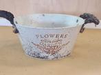 bloempot flowers garden, Tuin en Terras, Rond, Ophalen of Verzenden, Zo goed als nieuw, Metaal