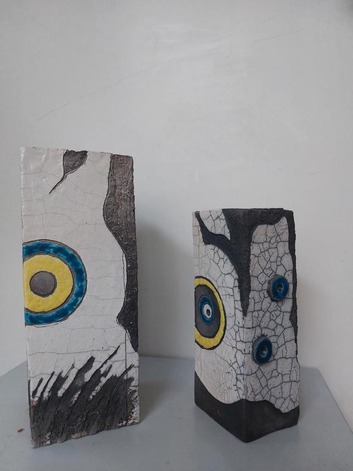 Judith Mulder keramiek vazen - kunstobjecten, Antiek en Kunst, Antiek | Keramiek en Aardewerk, Ophalen of Verzenden