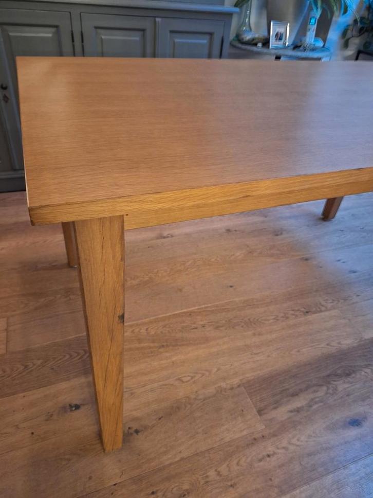 Massief lichteiken tafel 150x90, Huis en Inrichting, Tafels | Eettafels, 50 tot 100 cm, 200 cm of meer, Rechthoekig, Ophalen