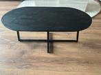 Zwarte ovale salontafel, Huis en Inrichting, Gebruikt, 100 tot 150 cm, 50 tot 75 cm, Ovaal