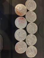 9 Zilveren Maple Leaf Munten - Gratis Verzending, Ophalen of Verzenden, Losse munt, Zilver