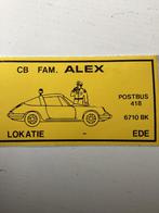 Sticker Amateurzender/Piratenzender Fam. Alex in Ede, Verzenden, Zo goed als nieuw, Film, Tv of Omroep