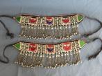 Diadeem met inleg in witmetaal en hangers - 20e eeuw, Antiek en Kunst, Ophalen of Verzenden
