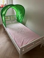 Ikea Kritter kinderbed 70x160 met matras, hoeslaken en dakje, Gebruikt, 70 tot 85 cm, Matras, 140 tot 160 cm