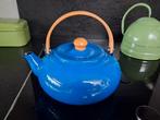 vintage emaille kobalt blauwe waterketel, Antiek en Kunst, Ophalen of Verzenden