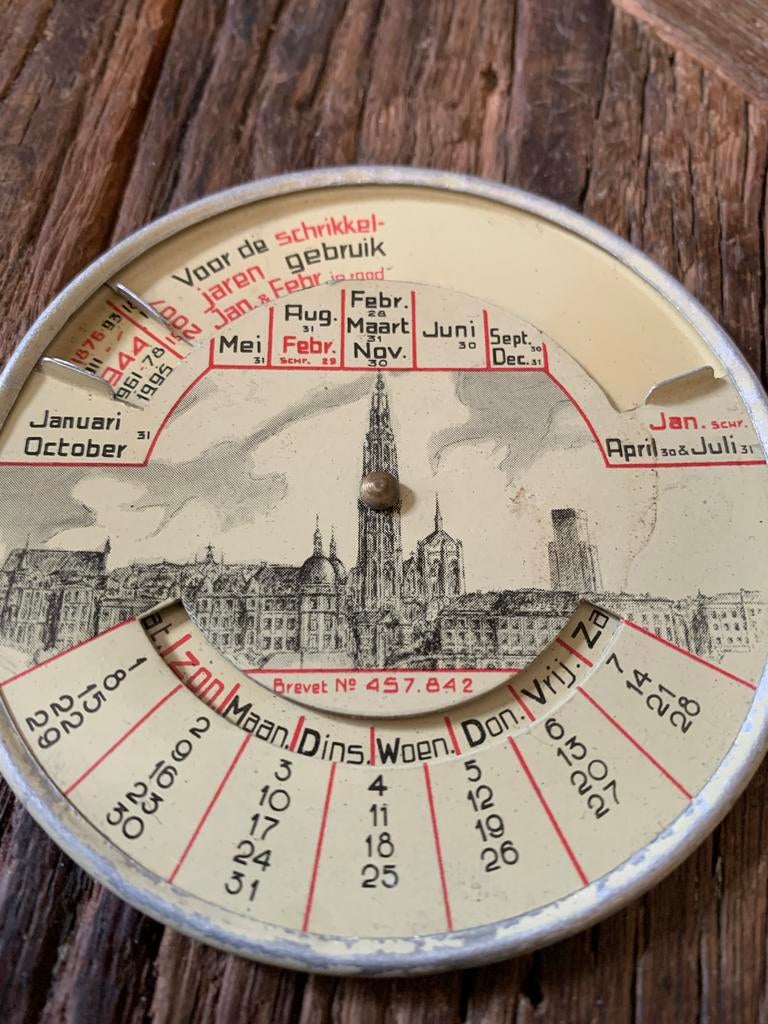 Eeuwigdurende Kalender - Vintage, Antiek en Kunst, Antiek | Woonaccessoires, Ophalen of Verzenden