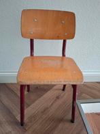 Authentiek Kleuterstoeltje - Stalen Frame, Hout, Huis en Inrichting, Stoelen, Ophalen, Gebruikt, Eén, Metaal