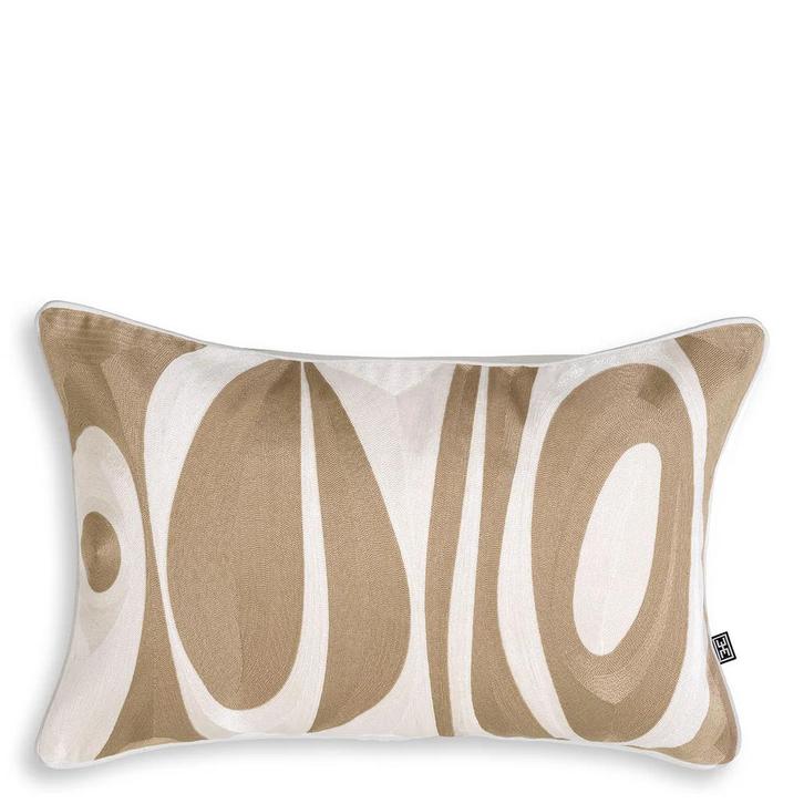 Eichholtz Luxe Coura kussen 40x60cm - Beige, White, Huis en Inrichting, Woonaccessoires | Kussens, Nieuw, Overige kleuren, Overige vormen