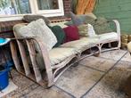 Originele zware bamboe / rotan bank, Tuin en Terras, Tuinsets en Loungesets, Ophalen, Gebruikt, Overige materialen, Bank