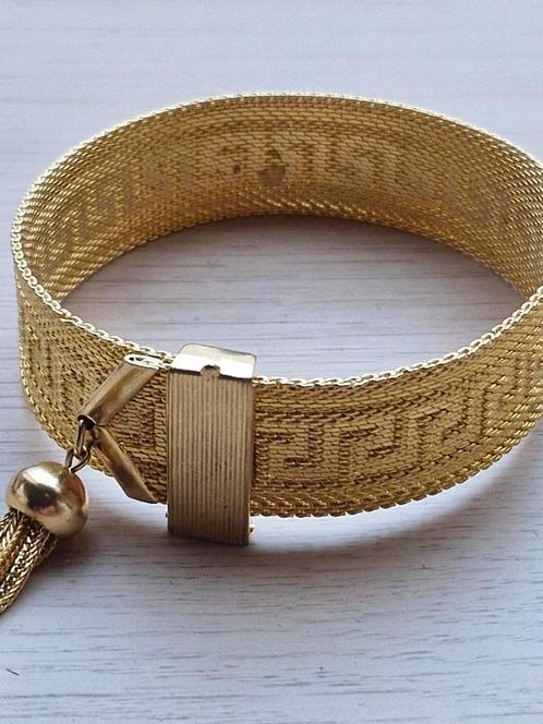 Goud vergulde byzantijnse riem/ gesp Armband '70, Sieraden, Tassen en Uiterlijk, Armbanden, Zo goed als nieuw, Overige materialen