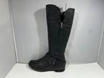 Footnotes, maat 37,5 zwarte laarzen met sierrits., Kleding | Dames, Schoenen, Hoge laarzen, Verzenden, Zwart, Zo goed als nieuw