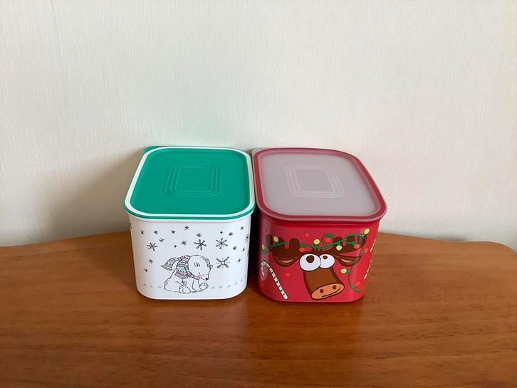 Tupperware 2 Blokbussen Beren + Rendier 1.3 L. v.a. €4,00, Huis en Inrichting, Keuken | Tupperware, Ophalen of Verzenden