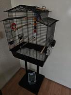 Zo goed als nieuw vogelkooi en 2 parkitjes met certificaat, Ophalen, Zo goed als nieuw, Metaal, Vogelkooi