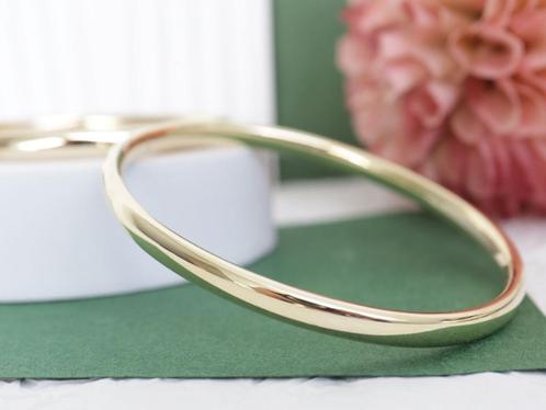14 Karaat Gouden Classic Bangle, Sieraden, Tassen en Uiterlijk, Armbanden, Zo goed als nieuw, Goud, Goud, Ophalen of Verzenden