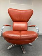Leolux Formi Fauteuil - Frans Schofer Design, Bruin, Leer, Ophalen of Verzenden, Zo goed als nieuw