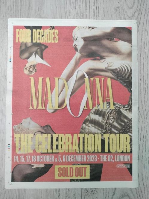 Madonna Celebration Tour advertentie Evening Standard, Verzamelen, Muziek, Artiesten en Beroemdheden, Nieuw, Boek, Tijdschrift of Artikel