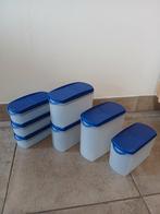 Tupperware ruimtespaarders, voedselcontainers, bewaarbussen, Ophalen of Verzenden, Gebruikt, Blauw, Overige typen