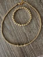 Halsketting en armband, Sieraden, Tassen en Uiterlijk, Armbanden, Nieuw, Ophalen of Verzenden, Met bedels of kralen, Goud
