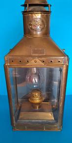 Olielamp Stallamp Scheepslamp vol Koper / Messing, Ophalen of Verzenden