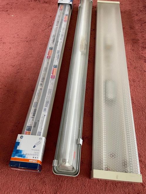 TL en buislampen en armaturen  Prijs is vanaf  1.	TL Armatuu, Huis en Inrichting, Lampen | Plafondlampen, Gebruikt, Ophalen