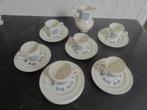 Zes kop en schotel met een melkkannetje, 3 schotels extra., Verzenden
