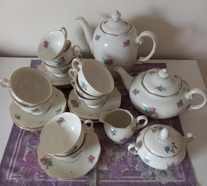 Porselein koffie / theeservies  KPM Germany ca 1930, Antiek en Kunst, Antiek | Servies compleet, Ophalen of Verzenden