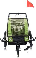 SAMAX Fietskar/Jogger 2in1 – Groen/Zwart – 1-2 kinderen, Multiwishlist B.V., Bagagekar, Nieuw, 20 tot 40 kg