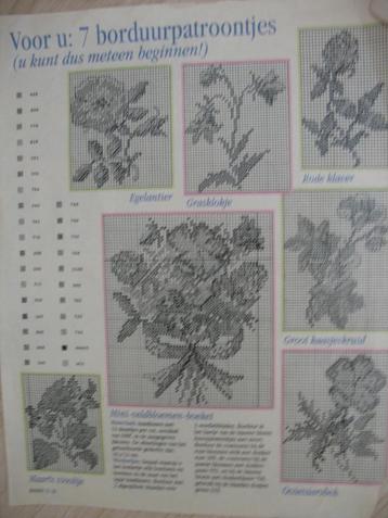 oude borduur patronen Bloemen beschikbaar voor biedingen