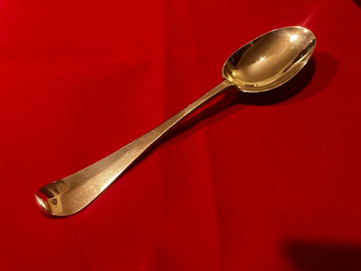 18e eeuwe Zilveren Dinerlepel met Huwelijksgravering (1791), Antiek en Kunst, Antiek | Goud en Zilver, Zilver, Ophalen of Verzenden