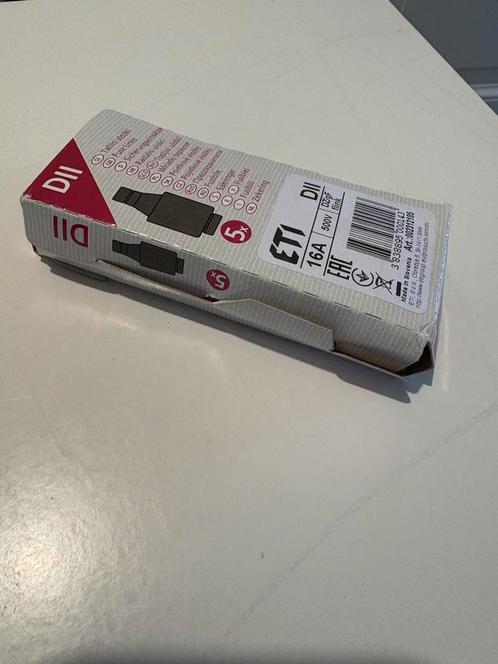 ETI zekering Dii 16A (5 stuks) NIEUW, Doe-het-zelf en Verbouw, Elektra en Kabels, Zo goed als nieuw, Ophalen of Verzenden