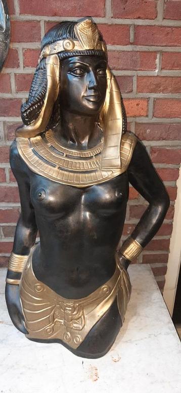 CLEOPATRA BUSTE EGYPTE CA80 CM KUNSTHARS beschikbaar voor biedingen