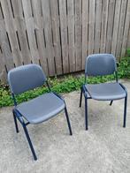 Stapelstoelen, Ophalen, Gebruikt, Blauw, Metaal