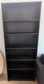 Boekenkast IKEA zwart eikenpatroon | 80x28x202 cm, Huis en Inrichting, Ophalen, Met plank(en), 50 tot 100 cm, Zo goed als nieuw