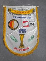 Wedstrijdvaan Feyenoord - Bayer Leverkusen 1987, Ophalen of Verzenden, Zo goed als nieuw, Feyenoord, Vaantje of Sjaal