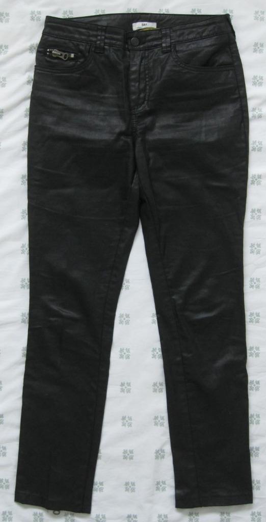 Day Birger et Mikkelsen broek zwart wax, maat S met ritsen, Kleding | Dames, Broeken en Pantalons, Zo goed als nieuw, Maat 36 (S)