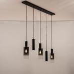 hanglamp zwart rookglas kokers en 2 spots kokers tafel lamp, Huis en Inrichting, Lampen | Hanglampen, Ophalen of Verzenden, Nieuw