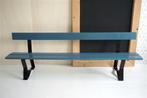 Lange oude kinderbank op metalen onderstel, Kinderen en Baby's, -, -, Ophalen of Verzenden, -