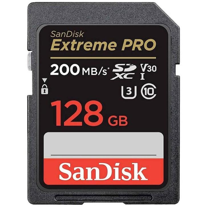 SD kaart SanDisk Extreme 128gb PRO SDXS UHS-I Kaart, Audio, Tv en Foto, Fotografie | Geheugenkaarten, Nieuw, SD, 128 GB, Fotocamera