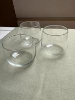 Set van 3 glazen, Ophalen, Schaal, Rond, Glas